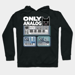 Only Analog Cat Modular Synthesizer Synth Drum Hoodie